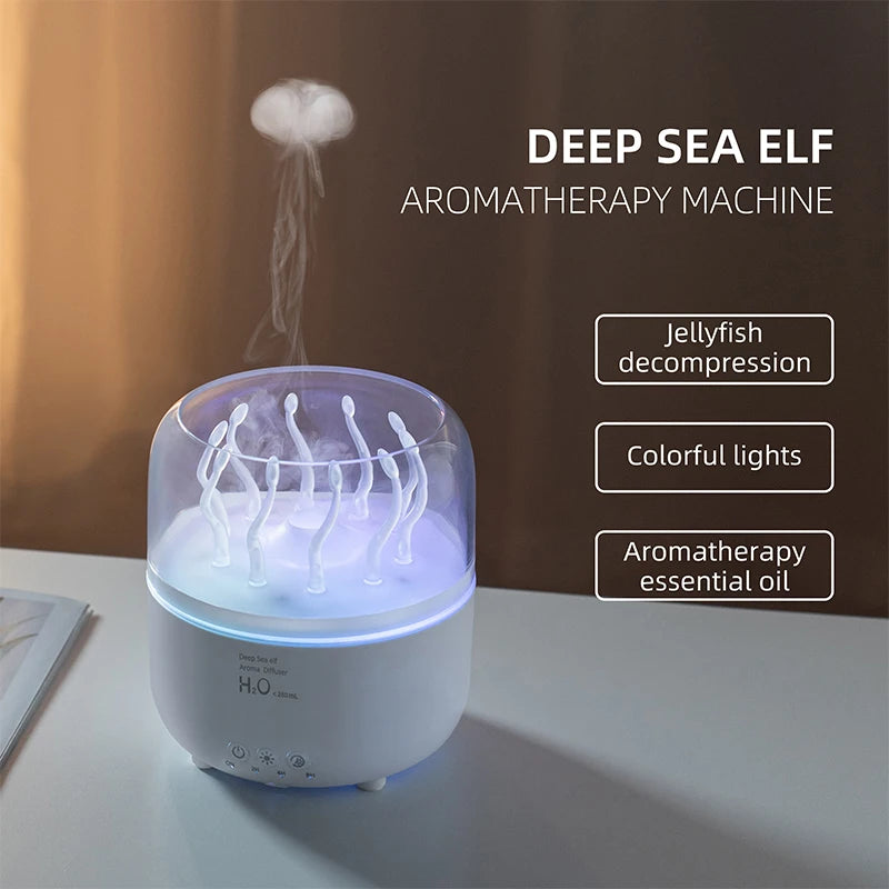 Relaxing Jellyfish Aroma Diffuser – Color-Changing LED