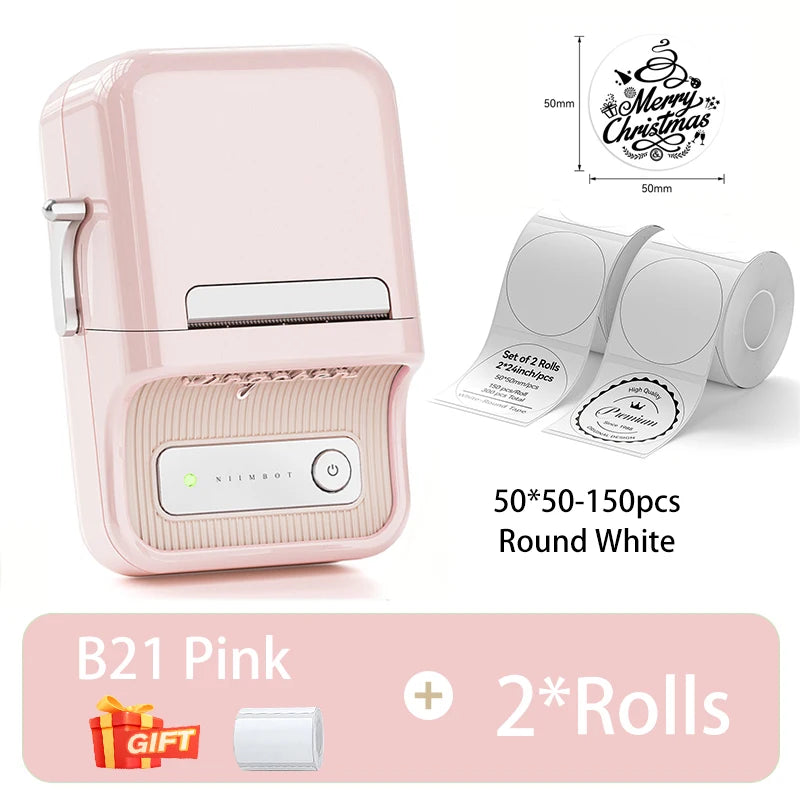 NiiMbot B21 Portable Label Printer – Bluetooth Sticker Machine