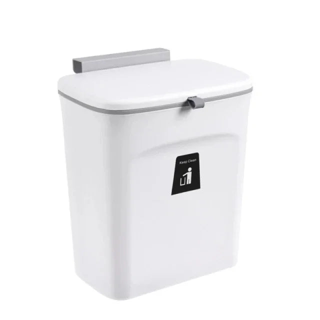 Wall-Mounted Kitchen Trash Bin with Lid – 7L / 9L