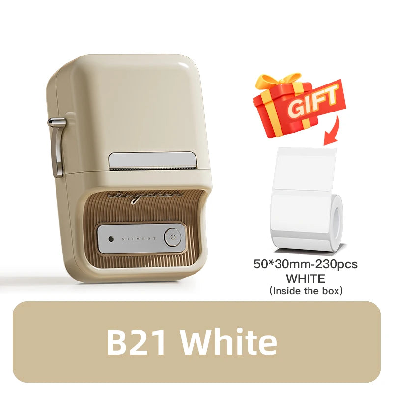 NiiMbot B21 Portable Label Printer – Bluetooth Sticker Machine