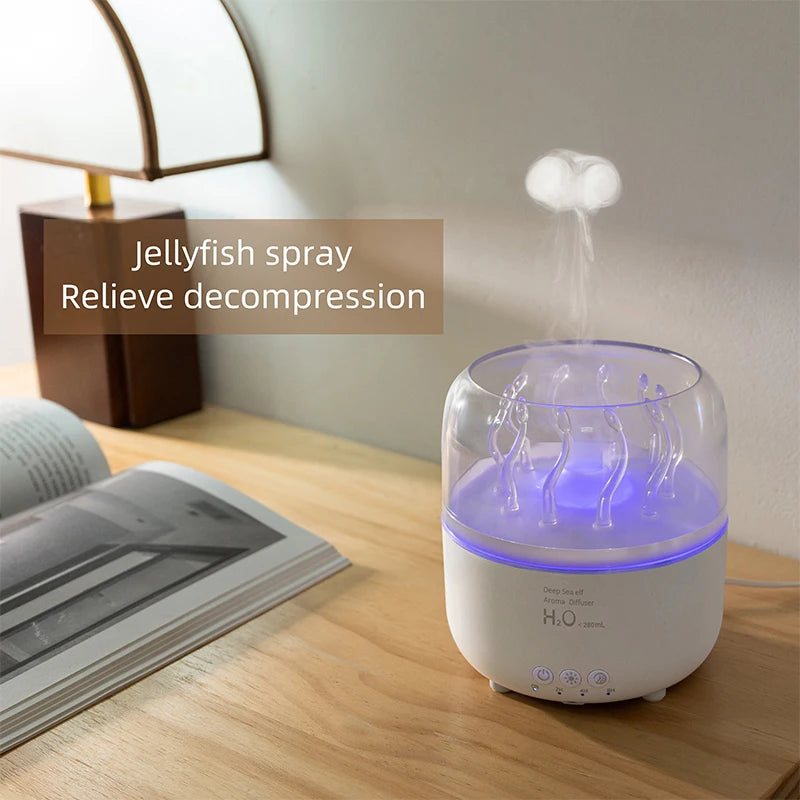 Relaxing Jellyfish Aroma Diffuser – Color-Changing LED