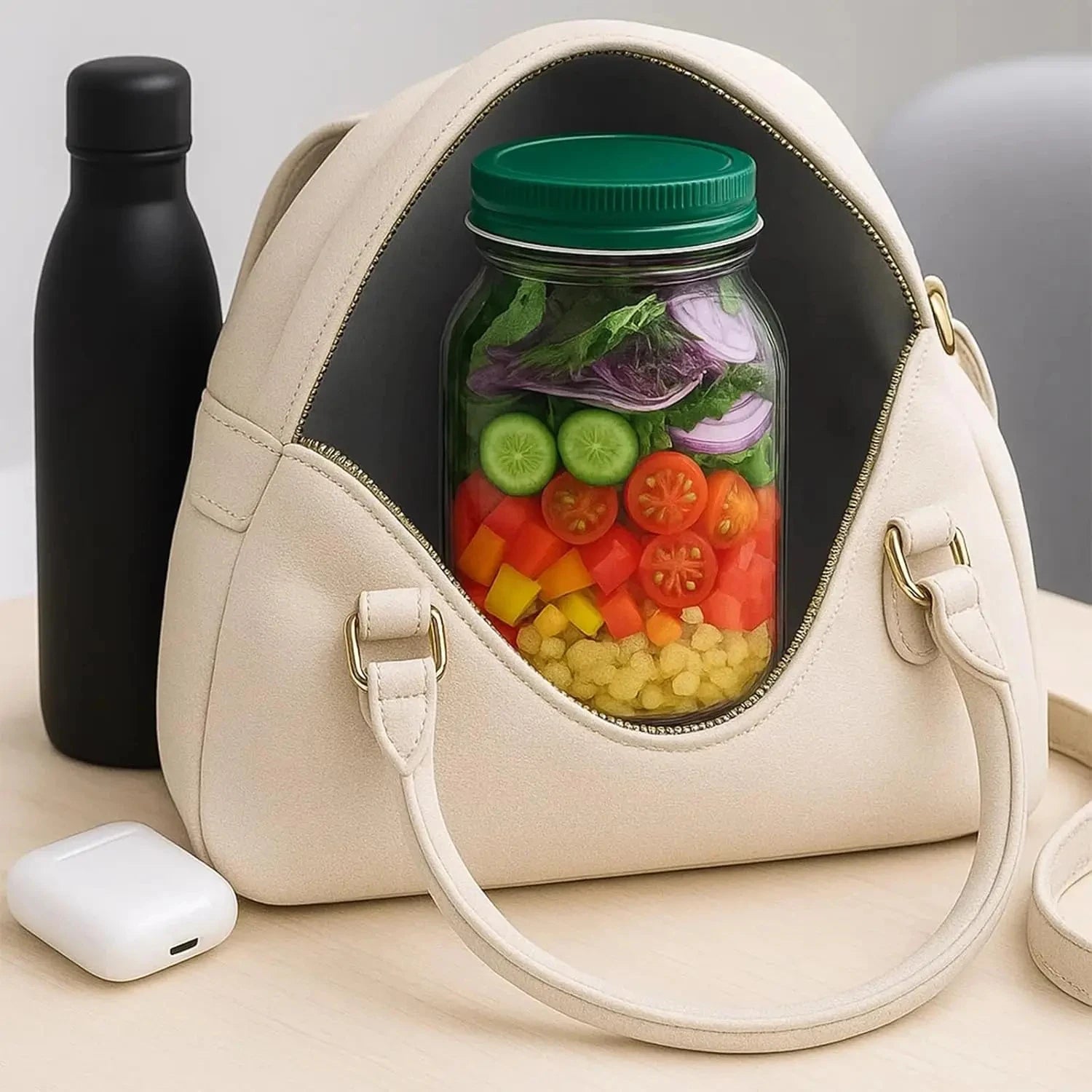 Portable Salad Jar – Leakproof Meal Prep Container