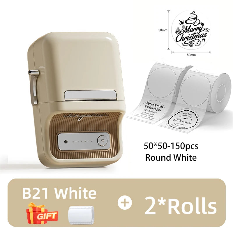 NiiMbot B21 Portable Label Printer – Bluetooth Sticker Machine