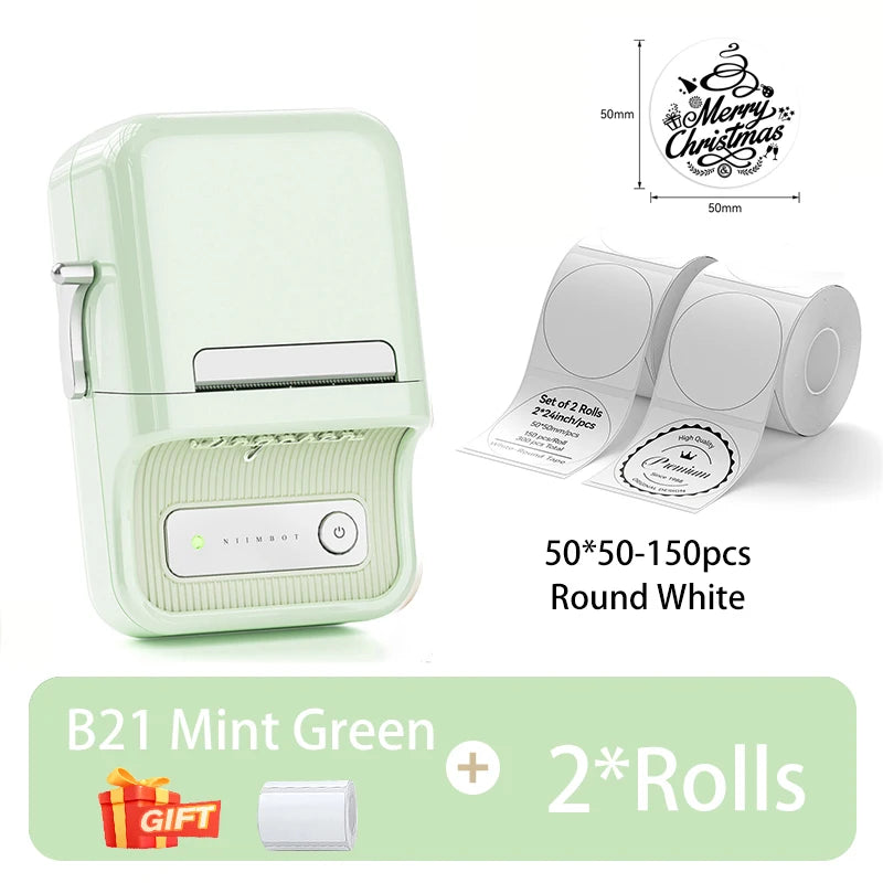 NiiMbot B21 Portable Label Printer – Bluetooth Sticker Machine
