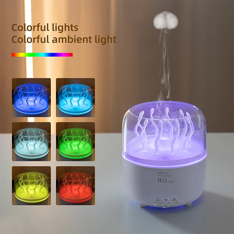 Relaxing Jellyfish Aroma Diffuser – Color-Changing LED