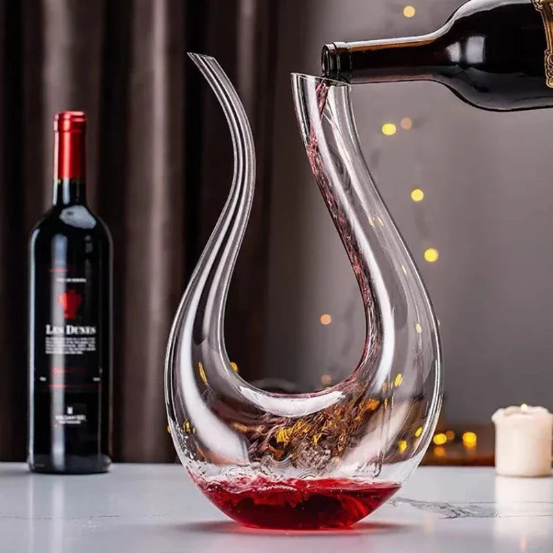 Elegant Hand-Blown Wine Decanter with Aerator – 1500ML Crystal Glass